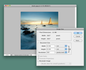 How to change image resolution in PhotoShop
