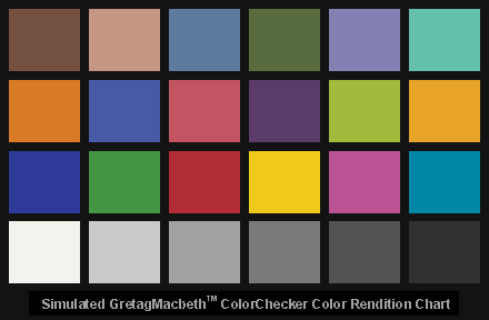 Simulated GretagMacbeth ColorChecker  sRGB color space