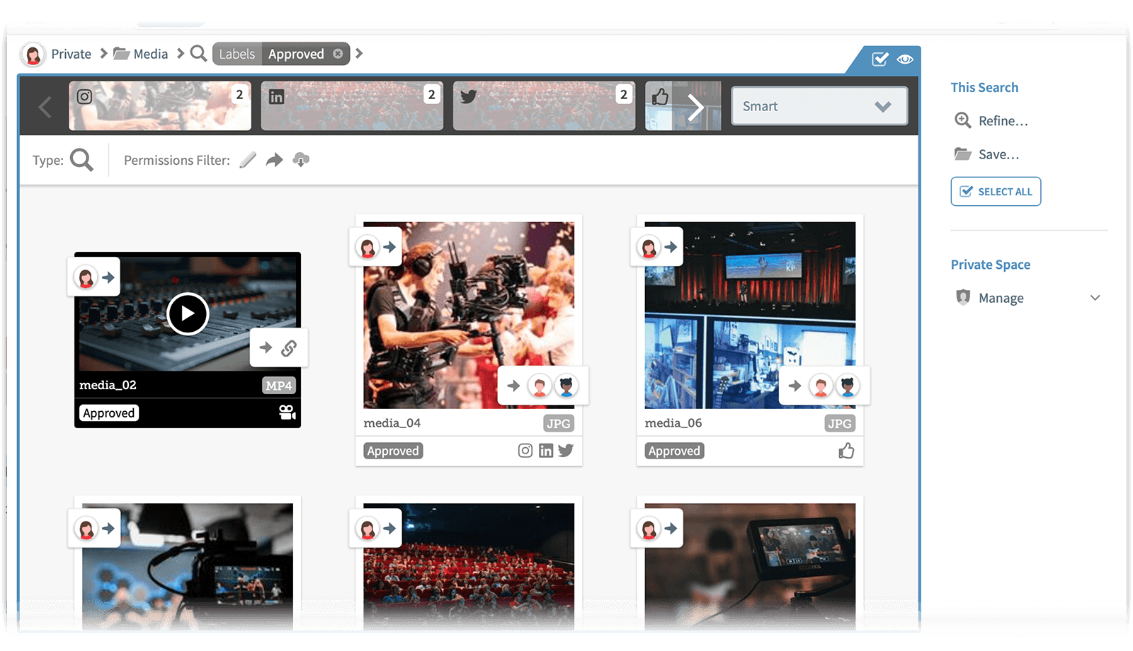 Organizing digital assets for broadcast
