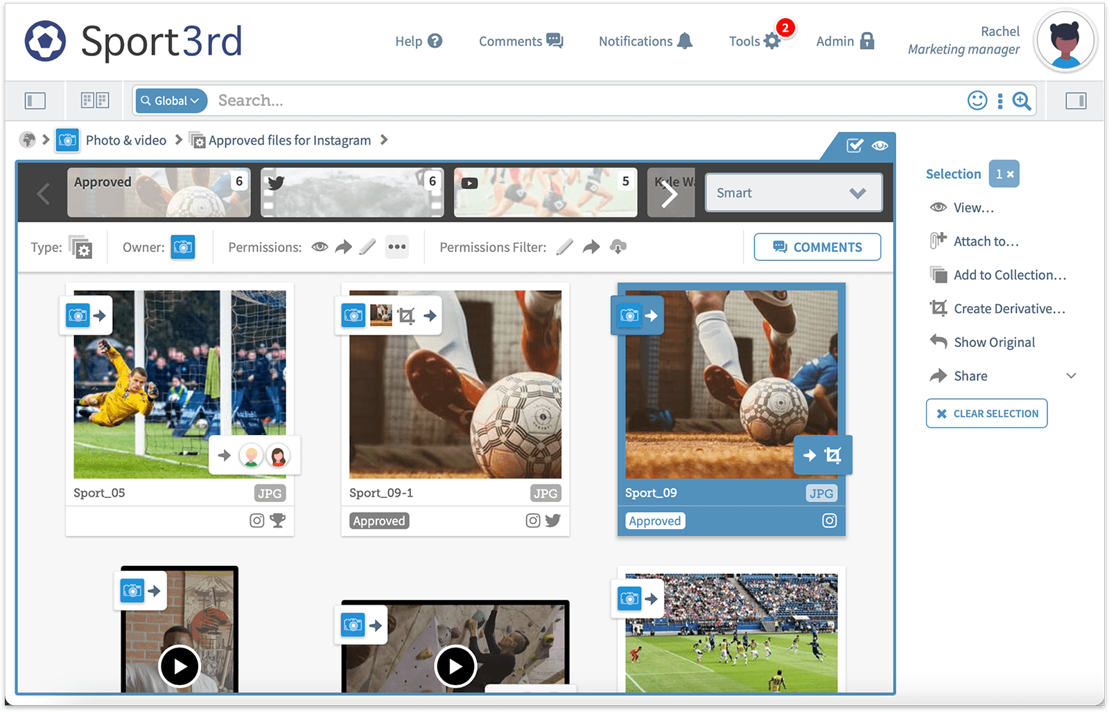 DAM social media tools - Third Light