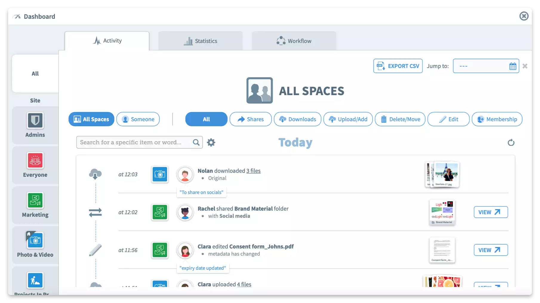 Read more about Chorus activity logs