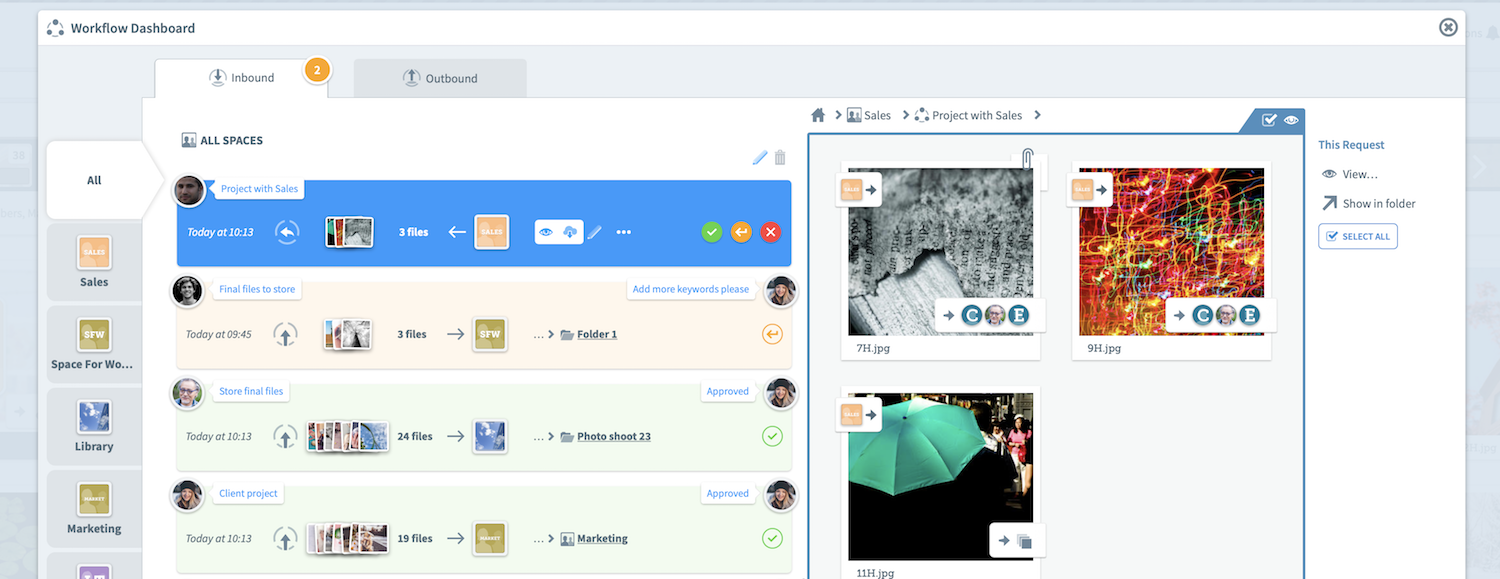Chorus Workflow module digital media library
