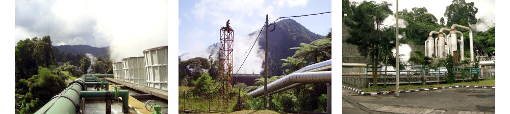 images of the power plant with steam rising