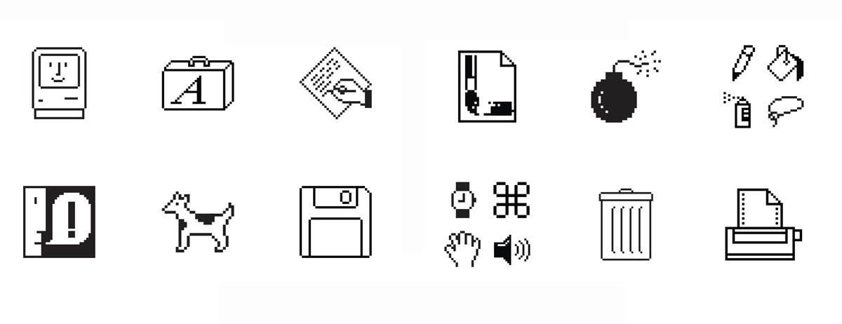 a selection of Susan Kare