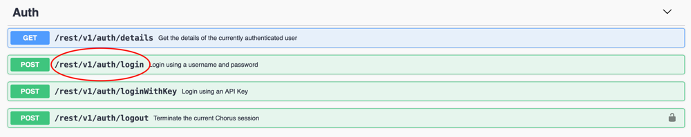 Third Light Chorus REST API Step 1