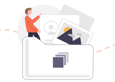Organize and curate digital assets for social media
